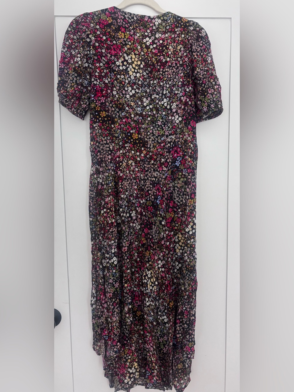 GAP Black Floral Maxi Dress with Multicolor Blossoms